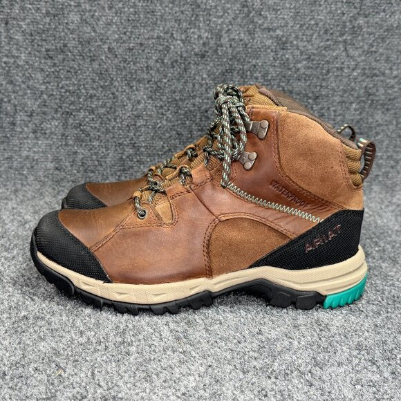 Ariat Skyline Mid Hiking Boots Womens Size 7.5 Brown Leather Soft Toe Waterproof - Picture 4 of 13